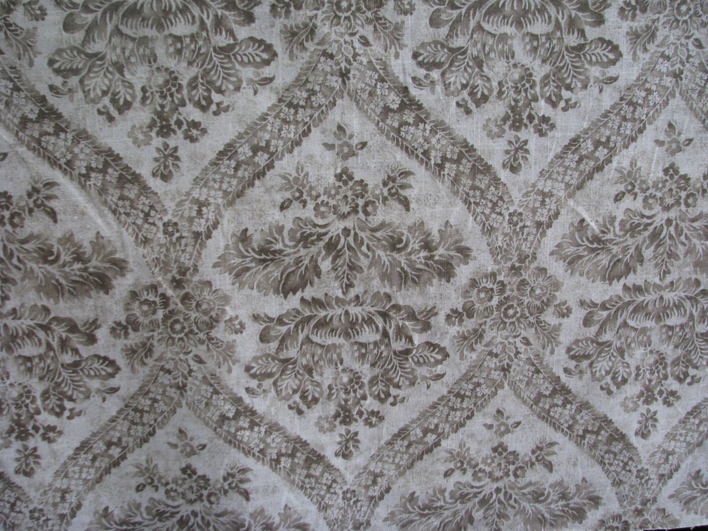 Beige/Brown Floral Printed Fabric P/Kaufmann
