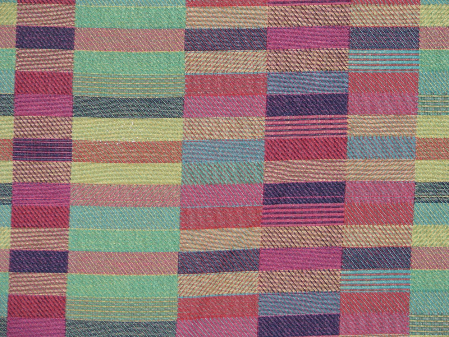 Multicolor Polyester Jacquard Fabric