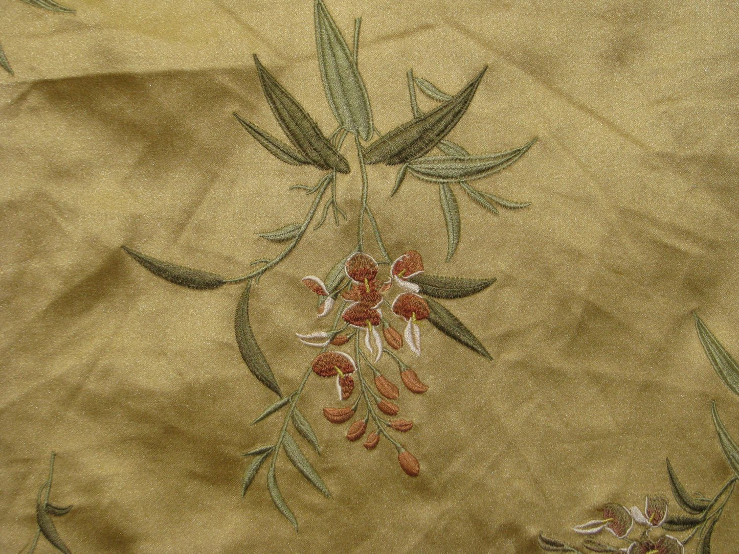 Silk Cotton Embroidered Floral Fabrics