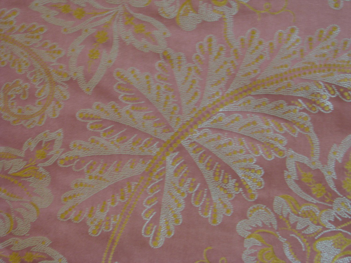 Silk Jacquard floral fabric