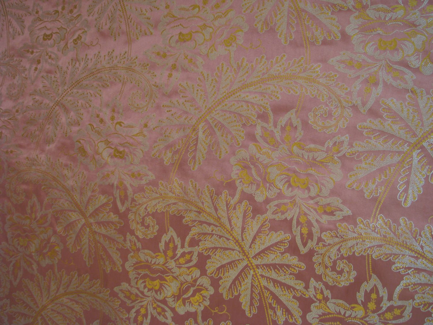 Silk Jacquard floral fabric