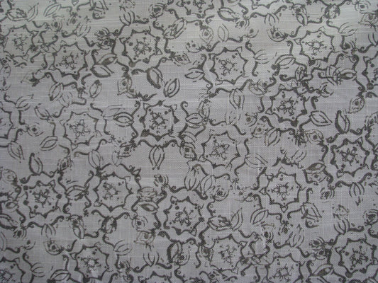 Rally Neutral Flower Linen Printed Fabrics