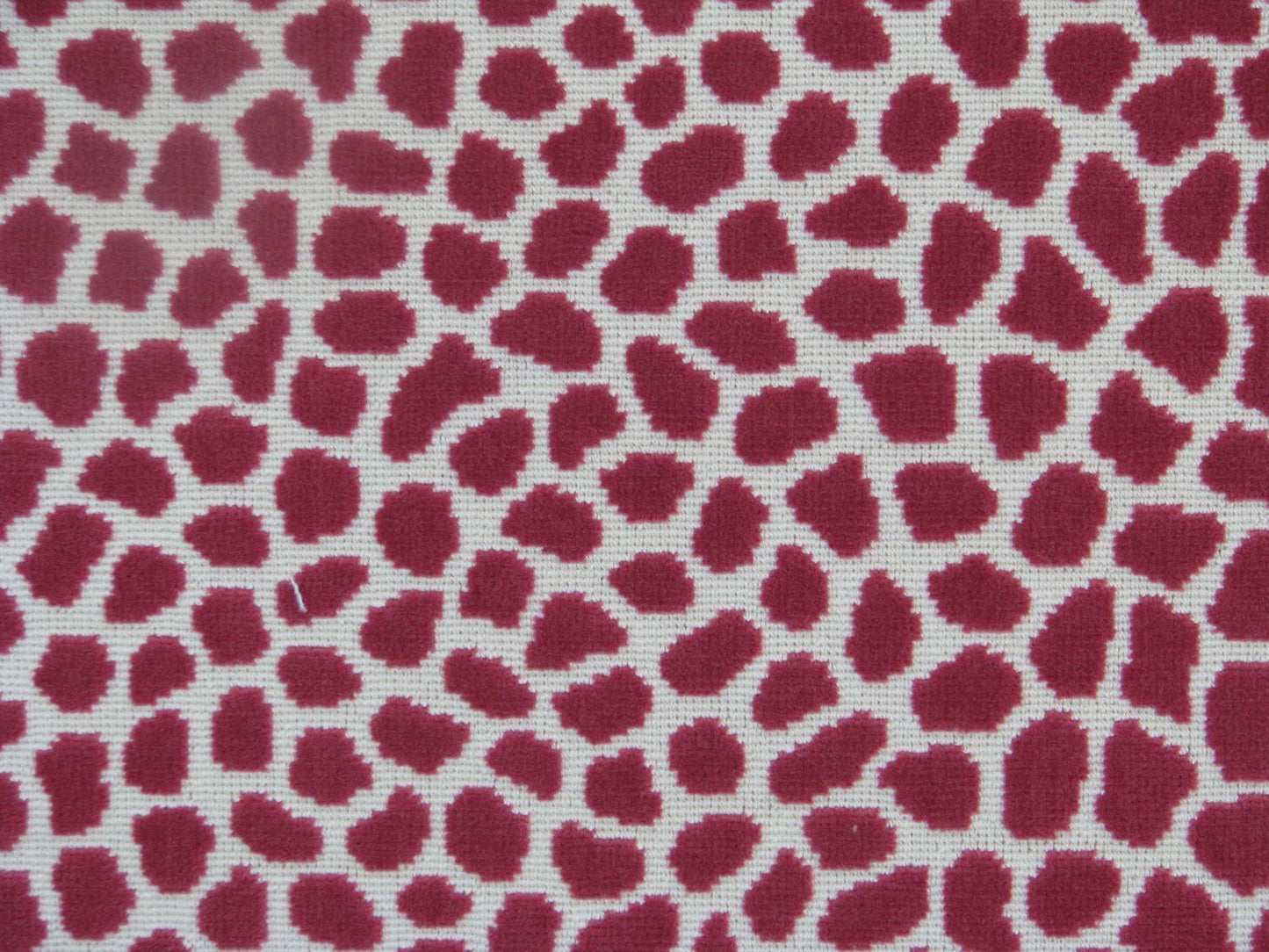 Spots Ruby Chenille Woven Fabric