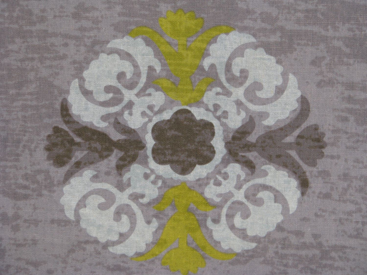 Cotton Grey Floral Printed Fabric