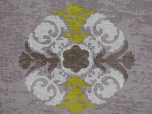 Cotton Grey Floral Printed Fabric