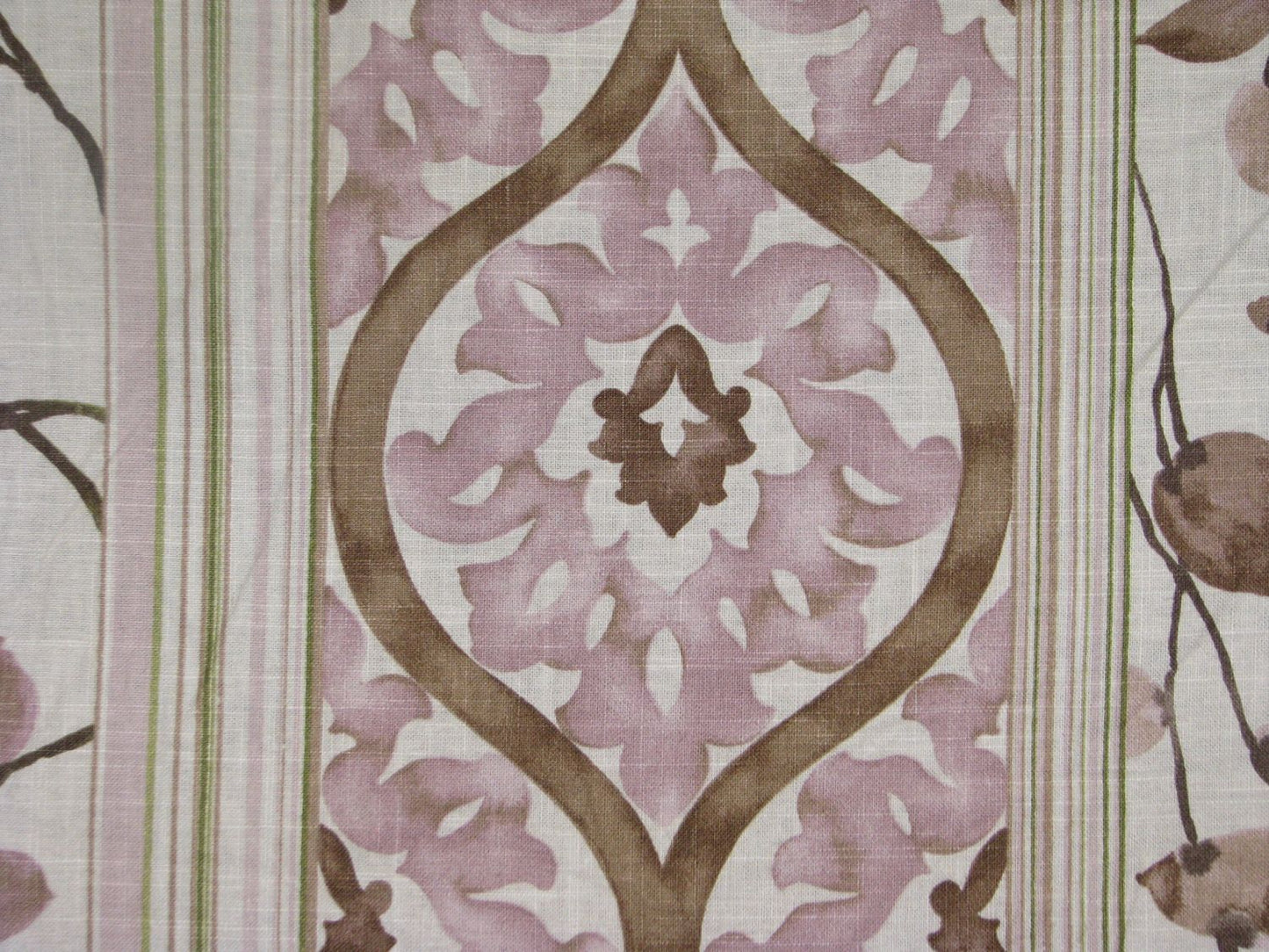 Cotton Purple Beige Printed Fabric