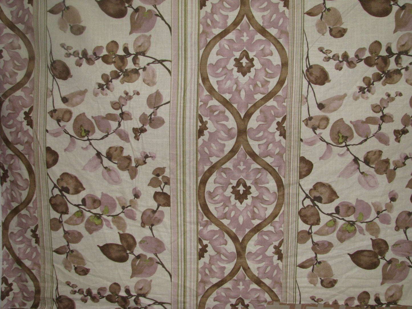 Cotton Purple Beige Printed Fabric