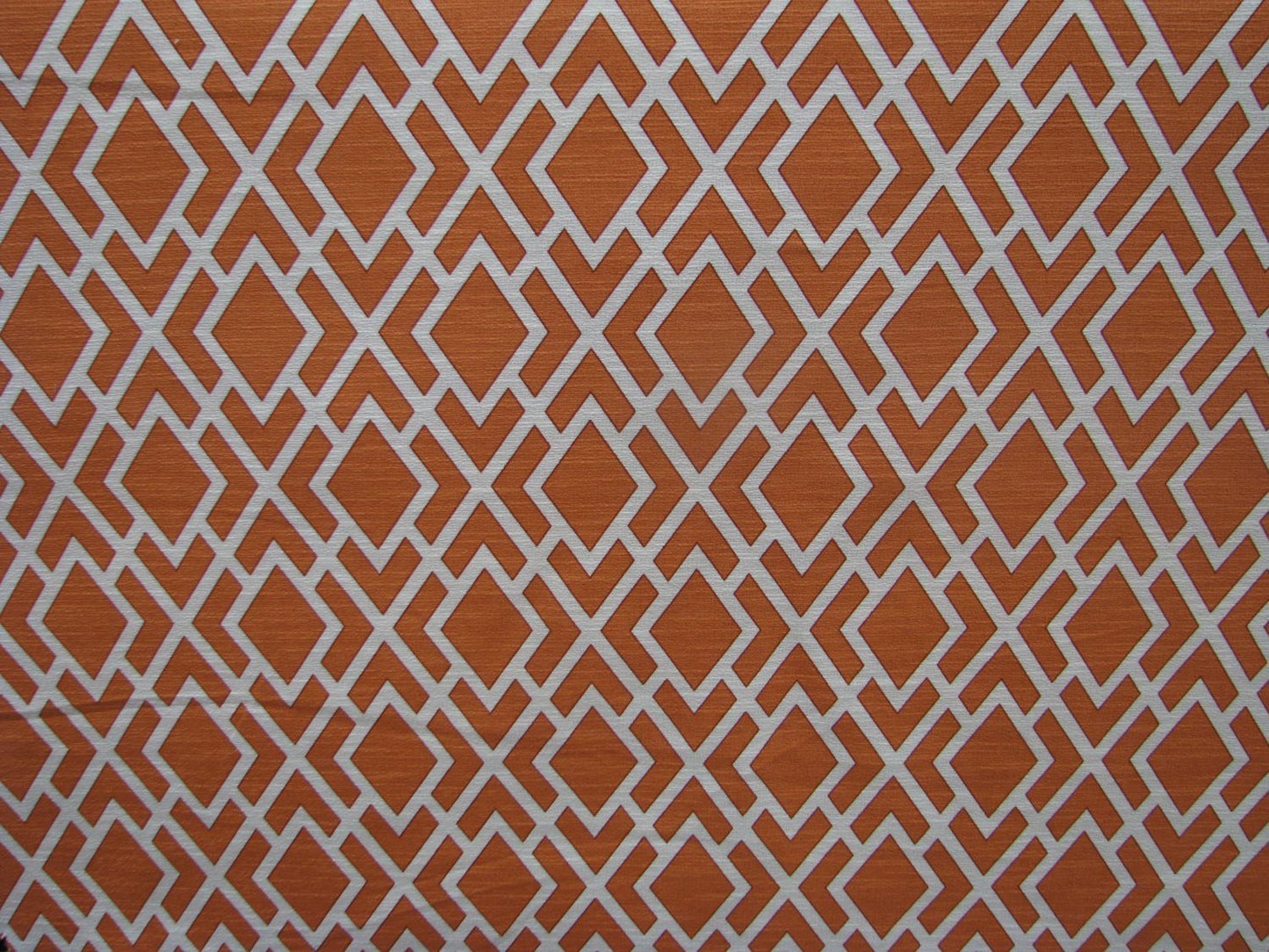 Cotton Geometric Orange Printed Fabric