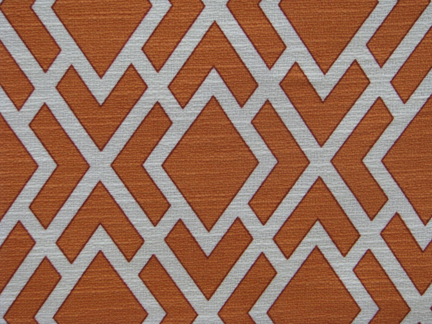 Cotton Geometric Orange Printed Fabric