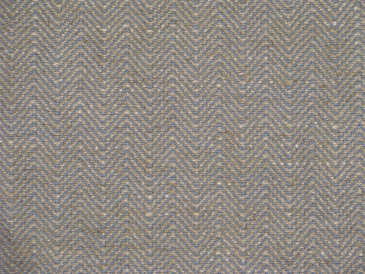 Gery / Blue Herringbone Woven Fabric