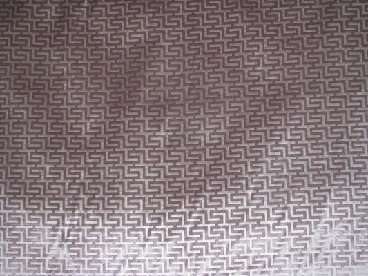 Polyester Velvet Greek key deigned Fabric