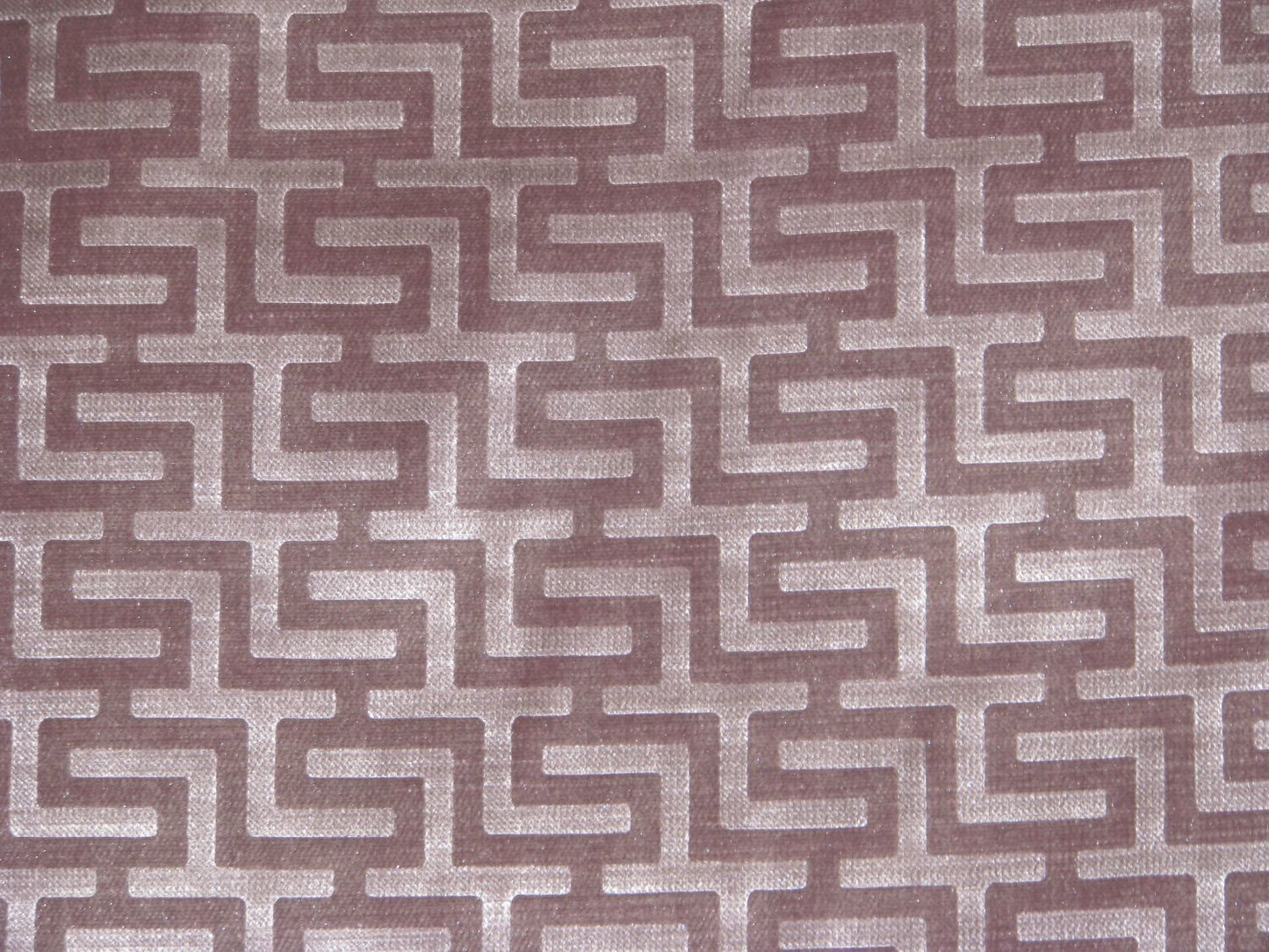 Polyester Velvet Greek key deigned Fabric